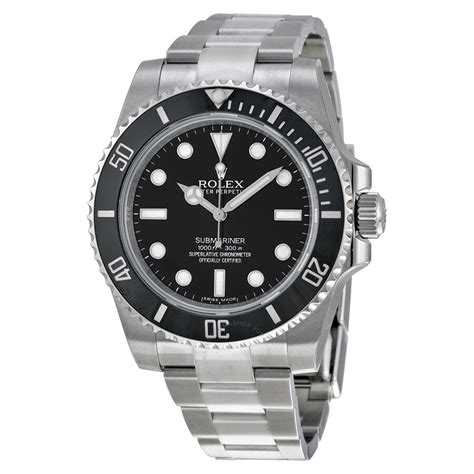 rolex submariner black automatic mens watch